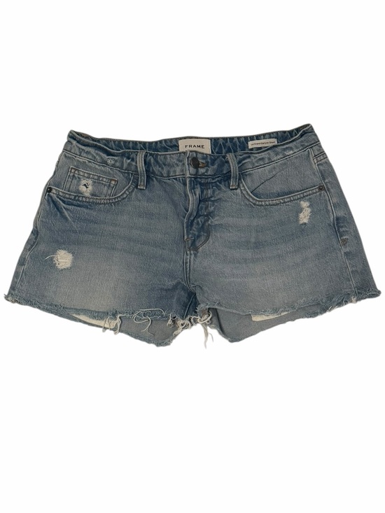 Frame Denim Pants - FRAME Le Grand Garçon Denim Shorts Distressed Raw‎ Hem Size 25